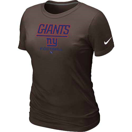 Nike New York Giants Women's Critical Victory NFL T-Shirt - Brown